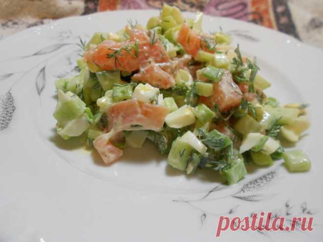 Салат с семгой | Пузо2арбуза