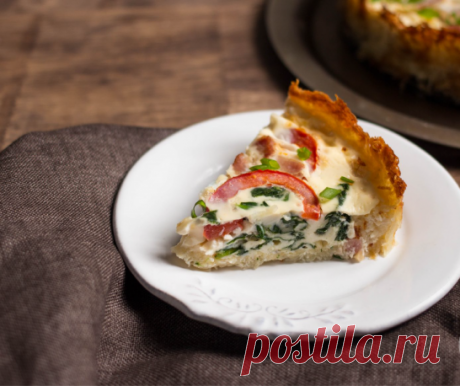 Простой киш на картофельной основе