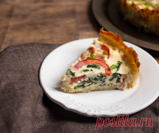 Простой киш на картофельной основе