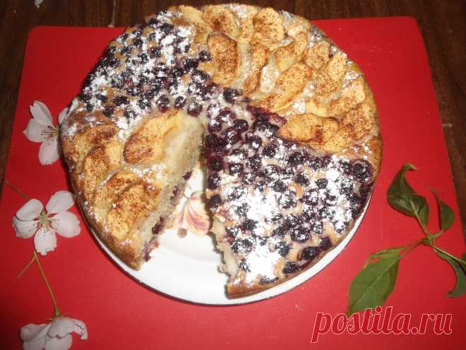 Сметанный пирог с яблоками и вишней "Вкус лета" рецепт пошаговый http://ligakulinarov.ru/r/smetannyy_pirog_s_yablokami_i_vishney_vkus_leta_1973