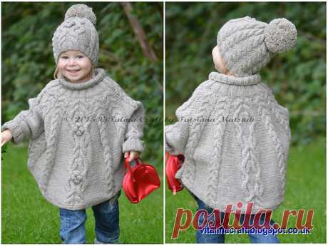 Ravelry: Temptation Poncho and Hat Set pattern by Tatsiana Matsiuk
