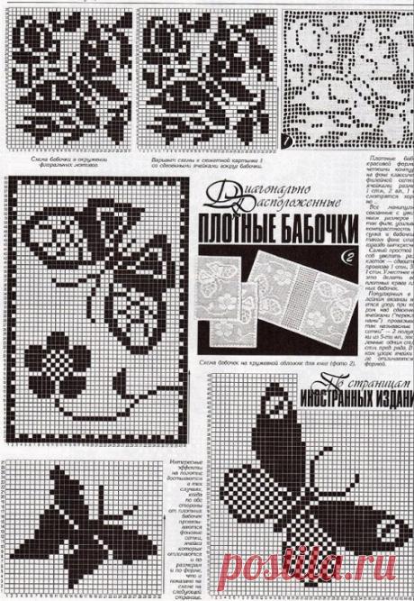 Схемы филейных узоров