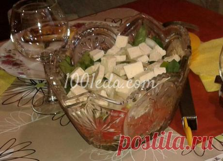 Овощной салат с базиликом и брынзой - Греческий салат от 1001 ЕДА