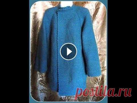Простой жакет спицами. Jacket knitting Размер 46-50. Вам понадобится 1000 - 1200 пряжи с толщиной нити 150-180 м. на 100 гр., круговые спицы №3. Основной узор - платочная вязка Жакет вяжетс...