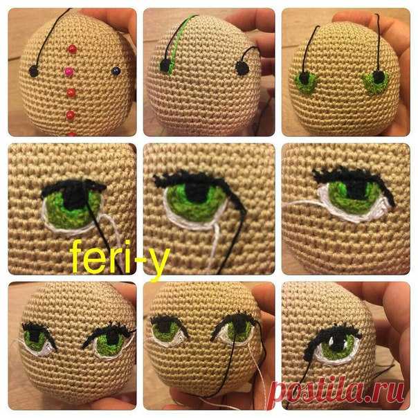 Вышиваем глазки 
https://www.instagram.com/fereshte4745/
#talillastoys #talillatoys #рукоделие #вязание #амигуруми #amigurumi #knniting #handmade #игрушка #игрушки #узор #подарок #мими #toy #toys #вяжем #описание #мк #девочкитакиедевочки #глаза #кукла #вязанаякукла #куколка #мимими