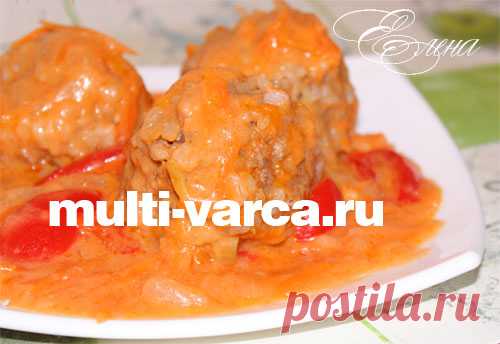 Мясные ежики в мультиварке с рисом и подливой