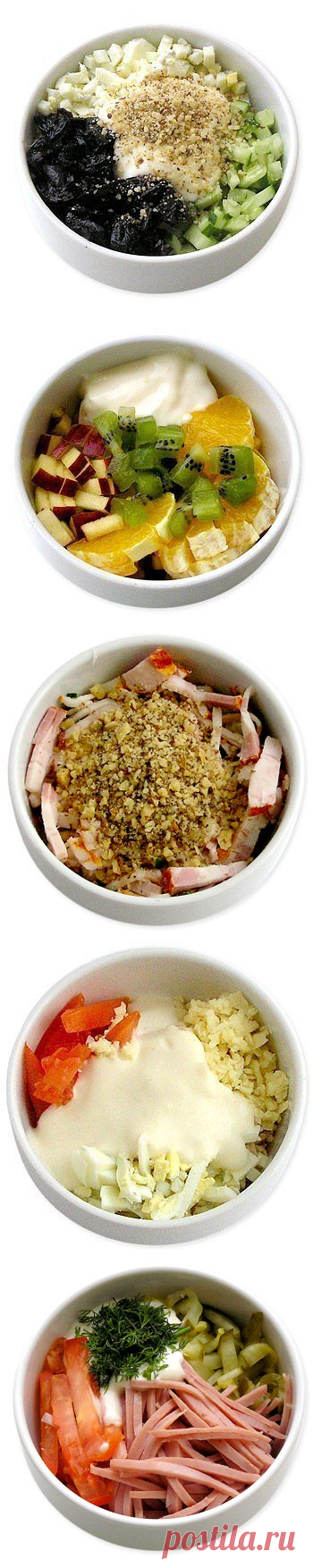 10 рецептов мини-салатов: очень легкие и быстрые | Вкусные рецепты