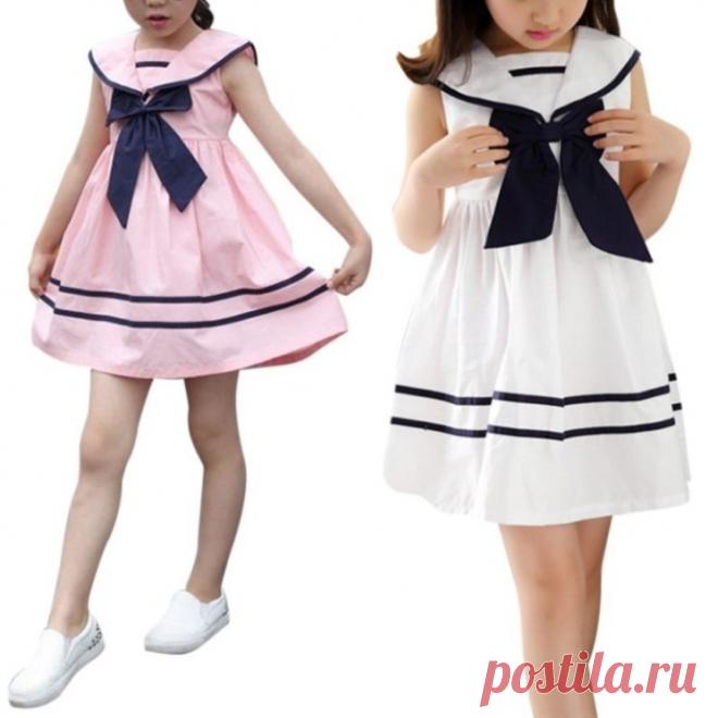 Детское платье в морском стиле.Размеры: от года до 14 лет (Шитье и крой) – Журнал Вдохновение Рукодельницы