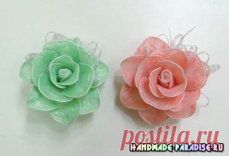Цветы из полиэтиленовых пакетов. Мастер-класс - Handmade-Paradise