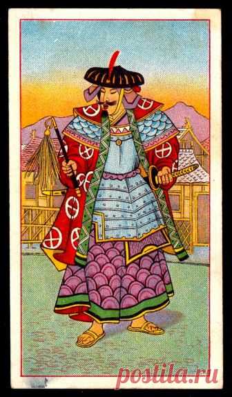 German Tradecard - Japanese Scenes German tradecard issued with bars of chocolate around 1900