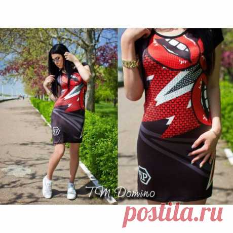 Платье Губки-абстракция.ткань микромасло.р.42.44.46.