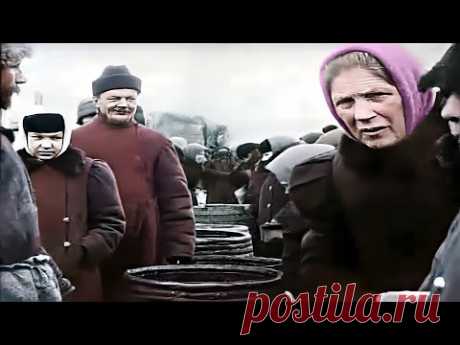 Москва 1908 (Новая версия) в цвете [60fps,Remastered] с добавлением звукового оформления