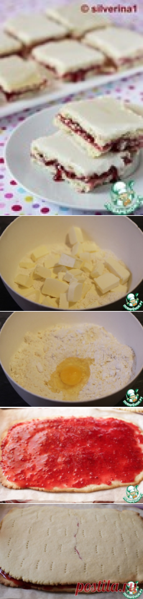 Вкуснейшие малиновые квадратики в белой глазури!