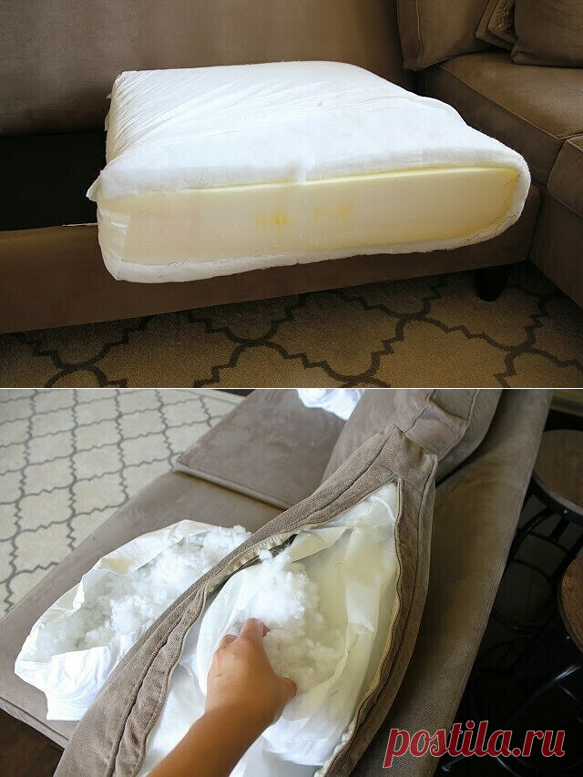 Лайфхак: как вернуть упругость диванным подушкам — Мастер-классы на BurdaStyle.ru