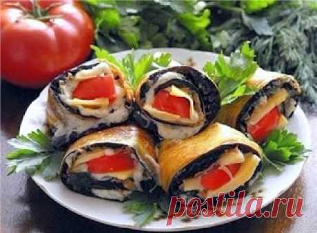 Самые вкусные рецепты: Рулетики из баклажанов с сыром и чесноком