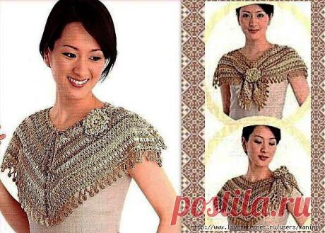 Платок - накидка. Схемы. /