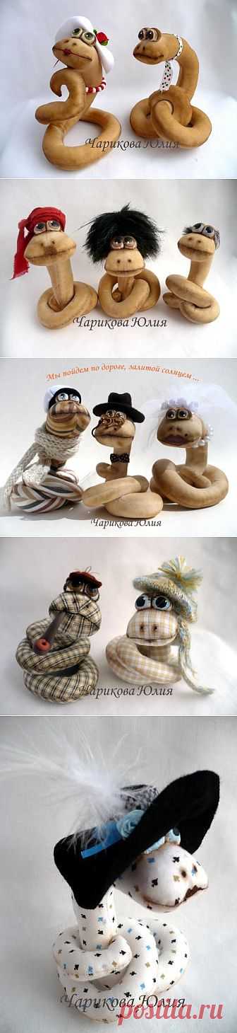 Шьем кофейную игрушку ЗМЕЮ.