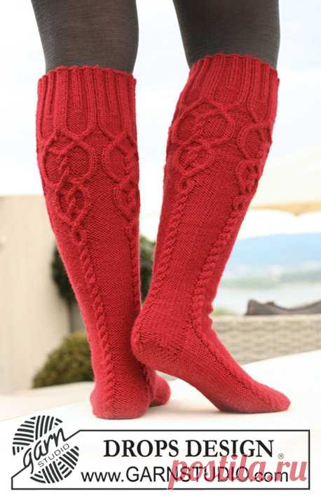 Celtic Red / DROPS 122-27 - Бесплатные модели, на спицы от DROPS Design