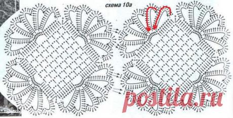 квадратные мотивы крючком со схемами - 85 тыс. картинок. Поиск Mail.Ru