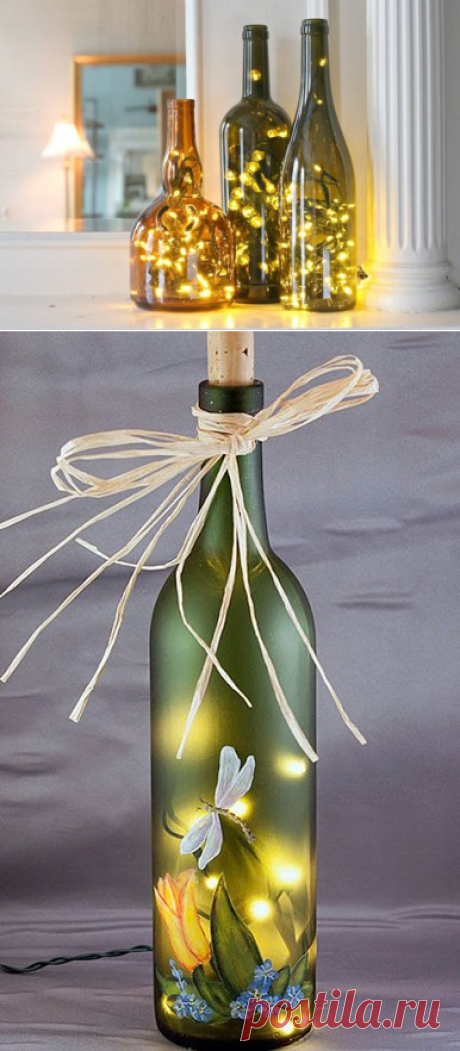 Гирлянда в бутылке &amp;mdash; Сделай сам, идеи для творчества - DIY Ideas