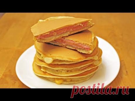 Американские блинчики с ветчиной и сыром- Готовим вкусно и красиво