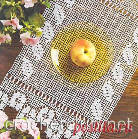 Прямоугольная салфетка в филейной технике - Блог для женщин