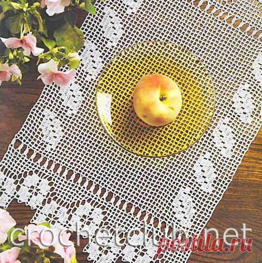 Прямоугольная салфетка в филейной технике - Блог для женщин