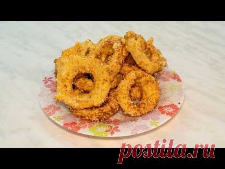 Луковые кольца с сыром в кляре