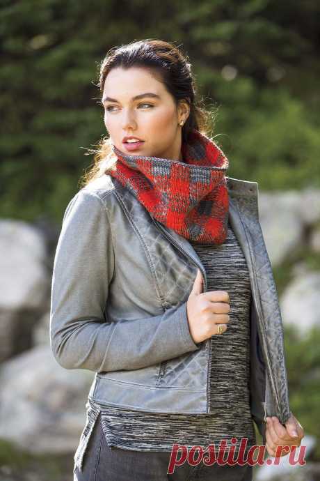 Вязание снуда Trapper, Interweave Knits зима 2015