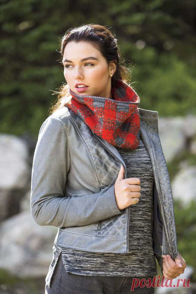 Вязание снуда Trapper, Interweave Knits зима 2015