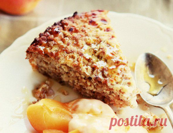 Крупеник из рассыпчатой гречки и творога