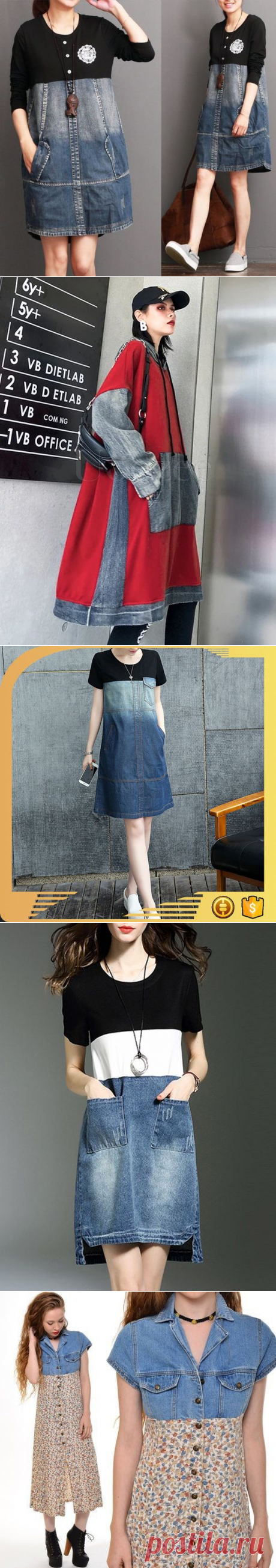 Идеи переделки джинсовых платьев / Платья Diy / ВТОРАЯ УЛИЦА - Мода, Выкройки, Рукоделие, DIY