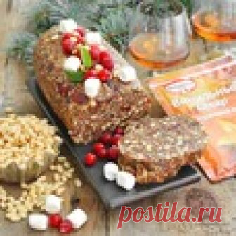 Рождественское фруктово-ореховое полено Кулинарный рецепт