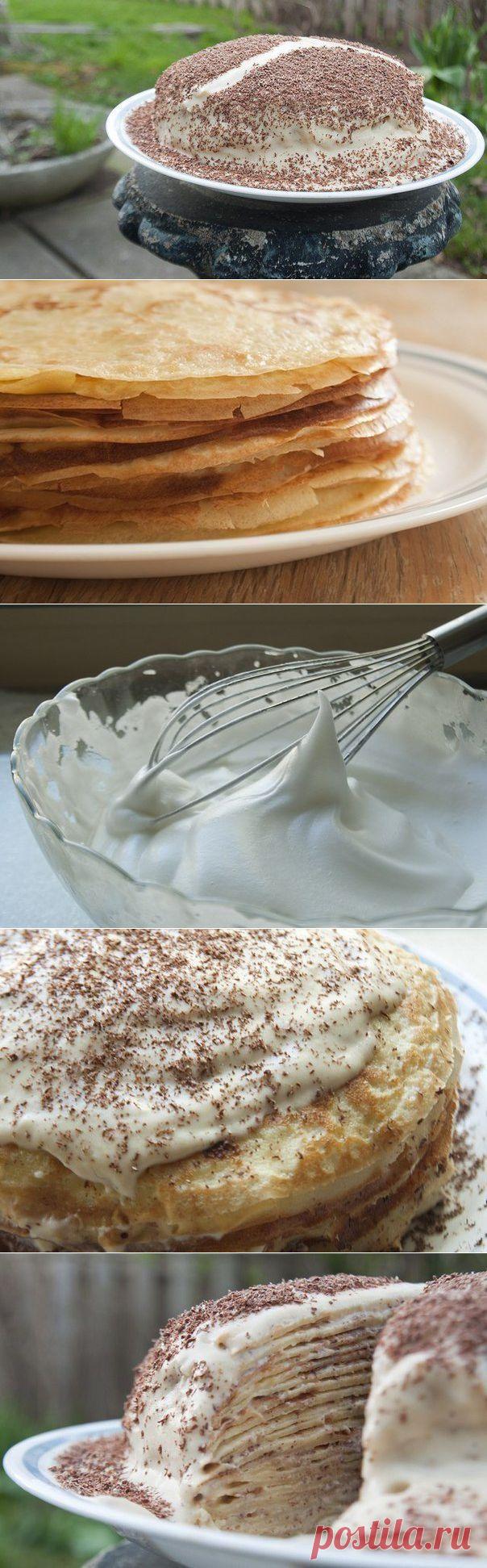 Блинный торт по мотивам ТИРАМИСУ.