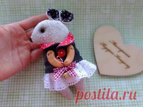 Символ 2020 года из ткани/мышка из ткани/Crochet mouse 2020/Christmas Ornaments