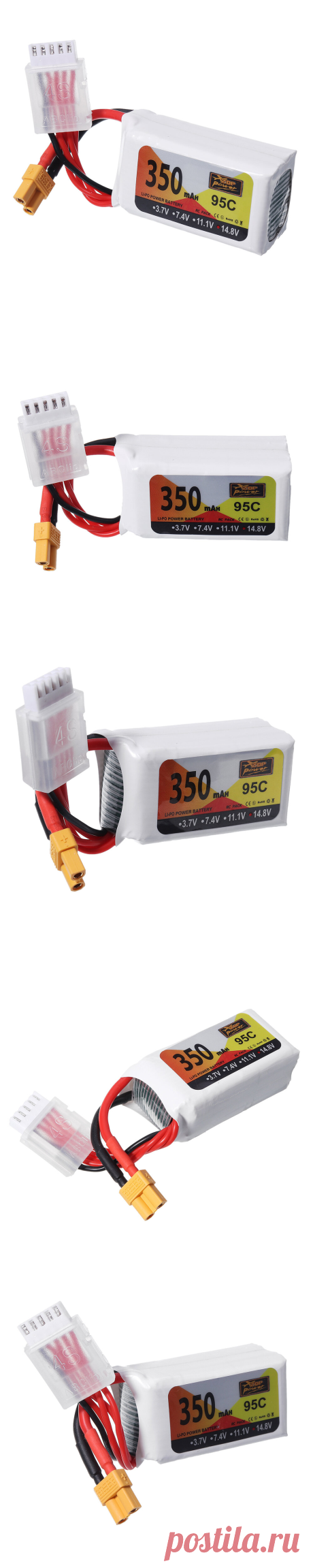 zop power 14.8v 350mah 95c 4s lipo battery xt30 plug for rc drone Sale - Banggood.com