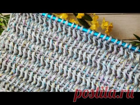 Fall 2024 ~ Shimmering Waves: Plush Tunisian Crochet Pattern with Soft Layered Lines