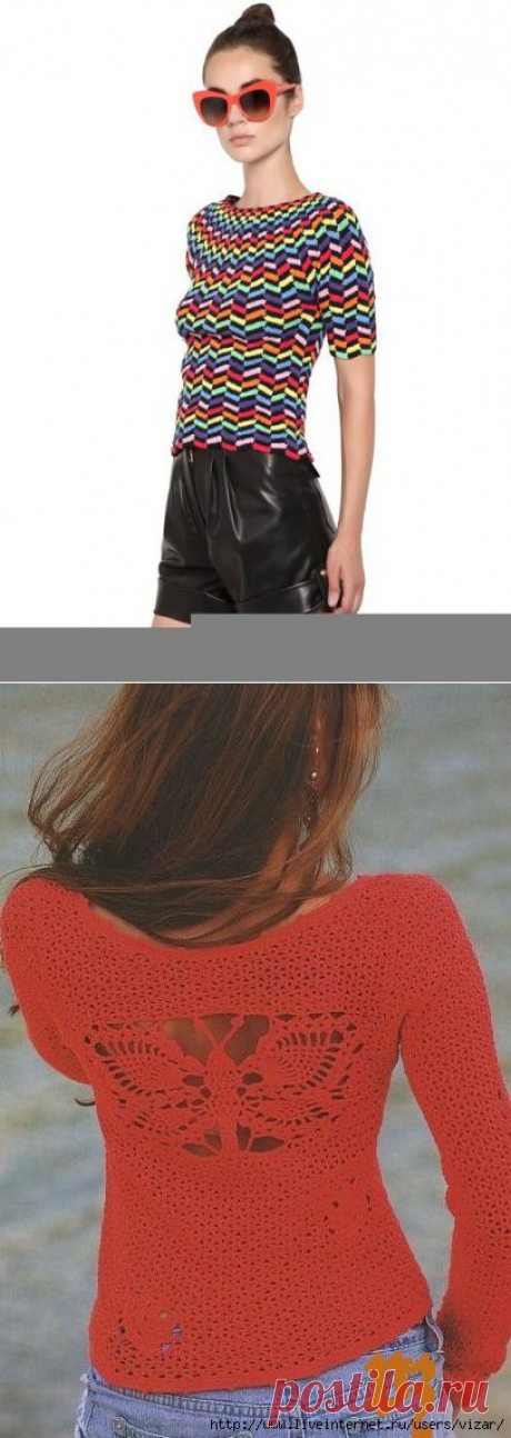 Пуловеры крючком. Подборка 168.