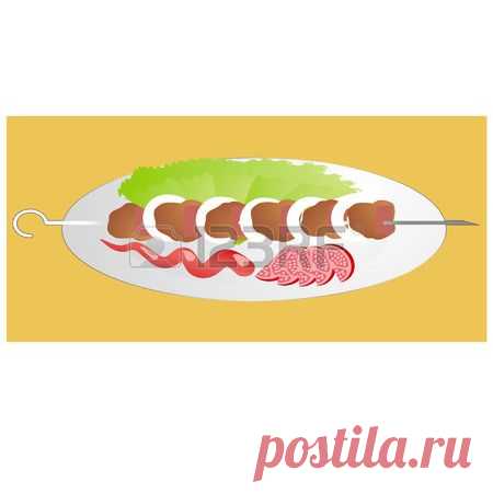 шашлык Клипарты, векторы, и Набор Иллюстраций Без Оплаты Отчислений. Pic 29039065.