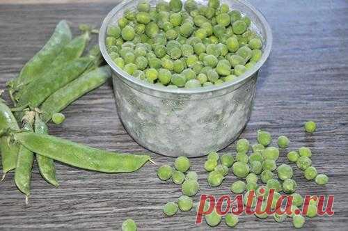 Заморозка зеленого горошка в пластиковых контейнерах