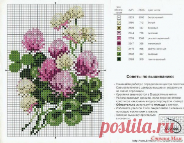 Вышиваем цветы-цветочки.