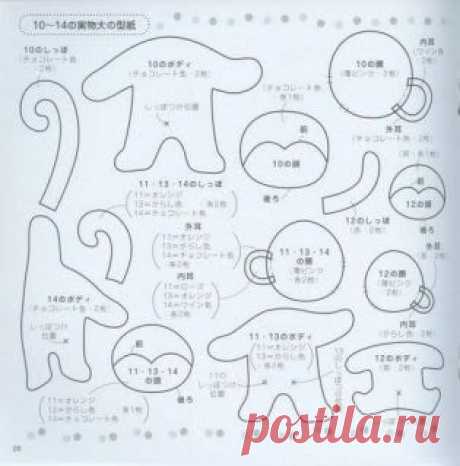 Текстильные обезьянки. Выкройки, идеи