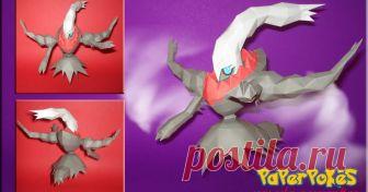 DARKRAI      491 / DARKRAI - Pokémon Papercraft  Name:  Darkrai  Type:  Dark  Species:  Pitch-Black Pokémon  Height:  1.5 m (4′11″)  Weight:  50.5 k...