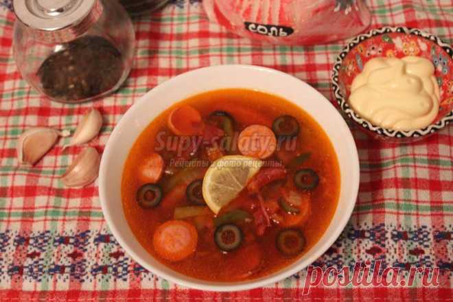 Солянка мясная сборная. Рецепт с пошаговыми фото