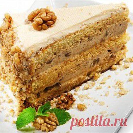 Кофейный торт с грецкими орехами рецепт – выпечка и десерты