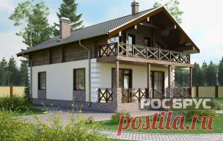 Проект комбинированного дома КД-193, 9х12 м | Росбрус Нижний Новгород, Москва