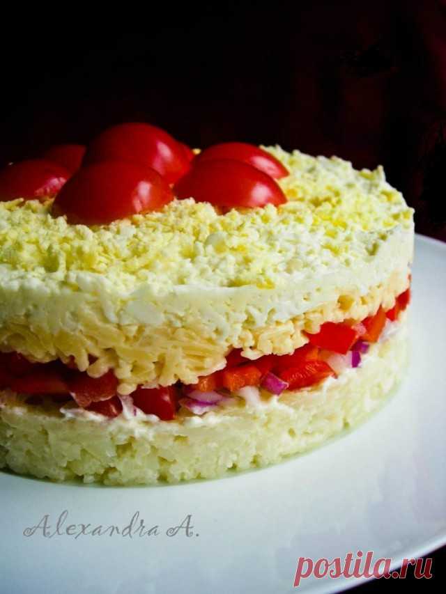 Салат картофельный с чесноком