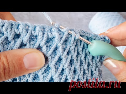 😍🔥 Эту КРАСОТУ стоит вязать!!! СУПЕР УЗОР для всего. Вязание крючком для начинающих