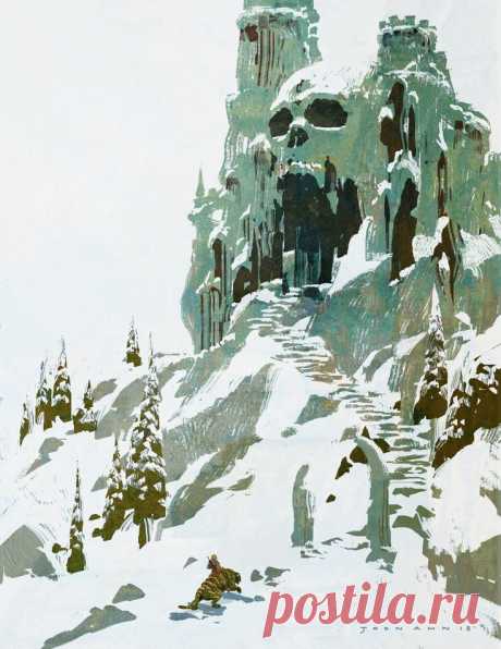 Рисунок. Ворота в замке. Череп.
