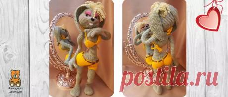 Зайка крючком: гламурная красотка | Амигуруми крючком - Блог